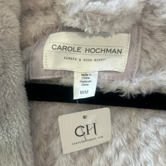 CAROLE HOCHMAN NWT Super Soft Tie Waist  Wrap Front Plush Lavendar/Lilac Robe M - Picture 3 of 5